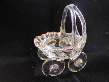 5x kinderwagentje / wiegje glas